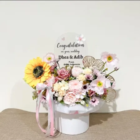 Bloom Box Akrilik Ucapan Wedding Tulang Bawang Barat