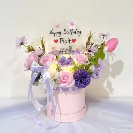 Bloom Box Akrilik Ucapan Ulang Tahun Tulang Bawang Barat